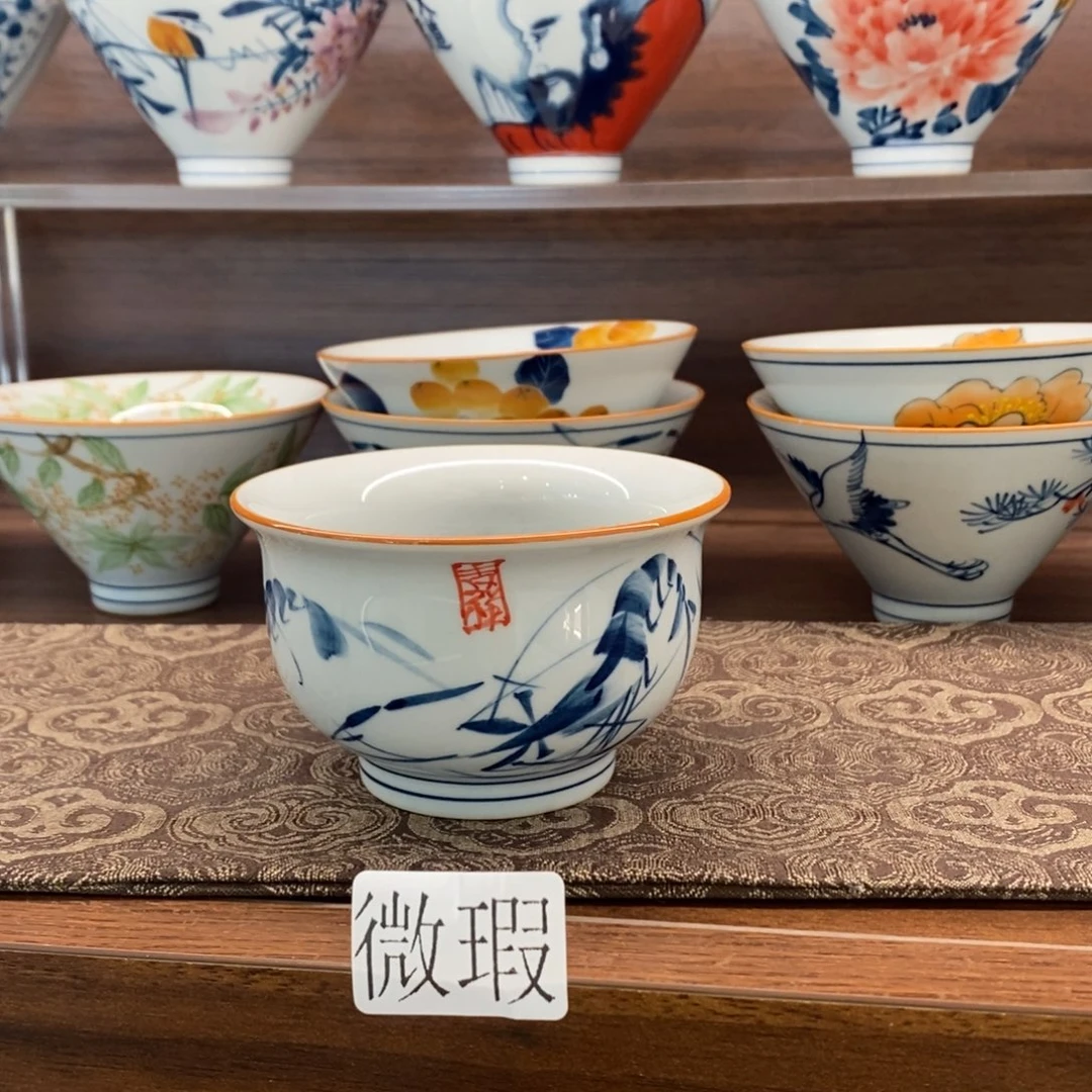 釉下彩老陶泥手工绘制