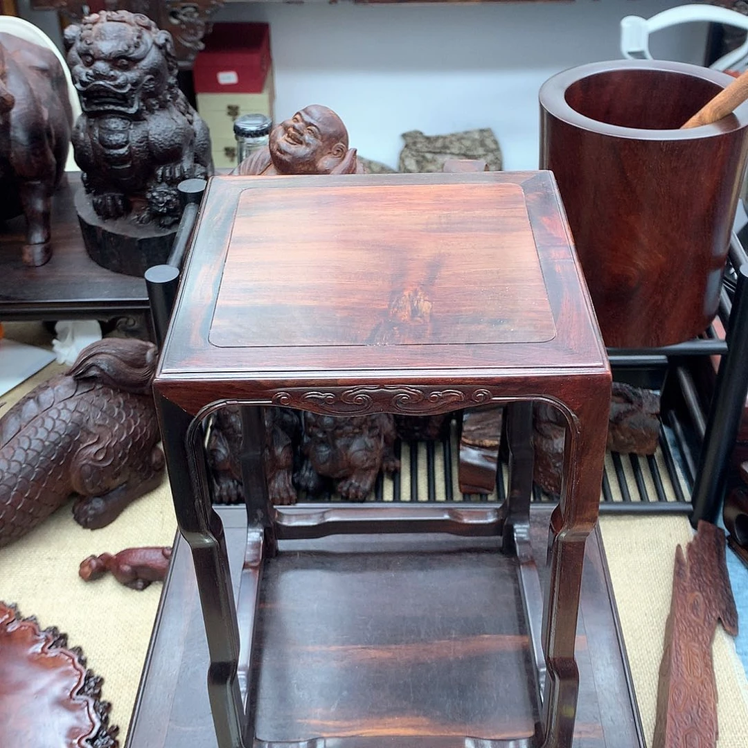 藤类川****刂大红酸枝15正方高23花架