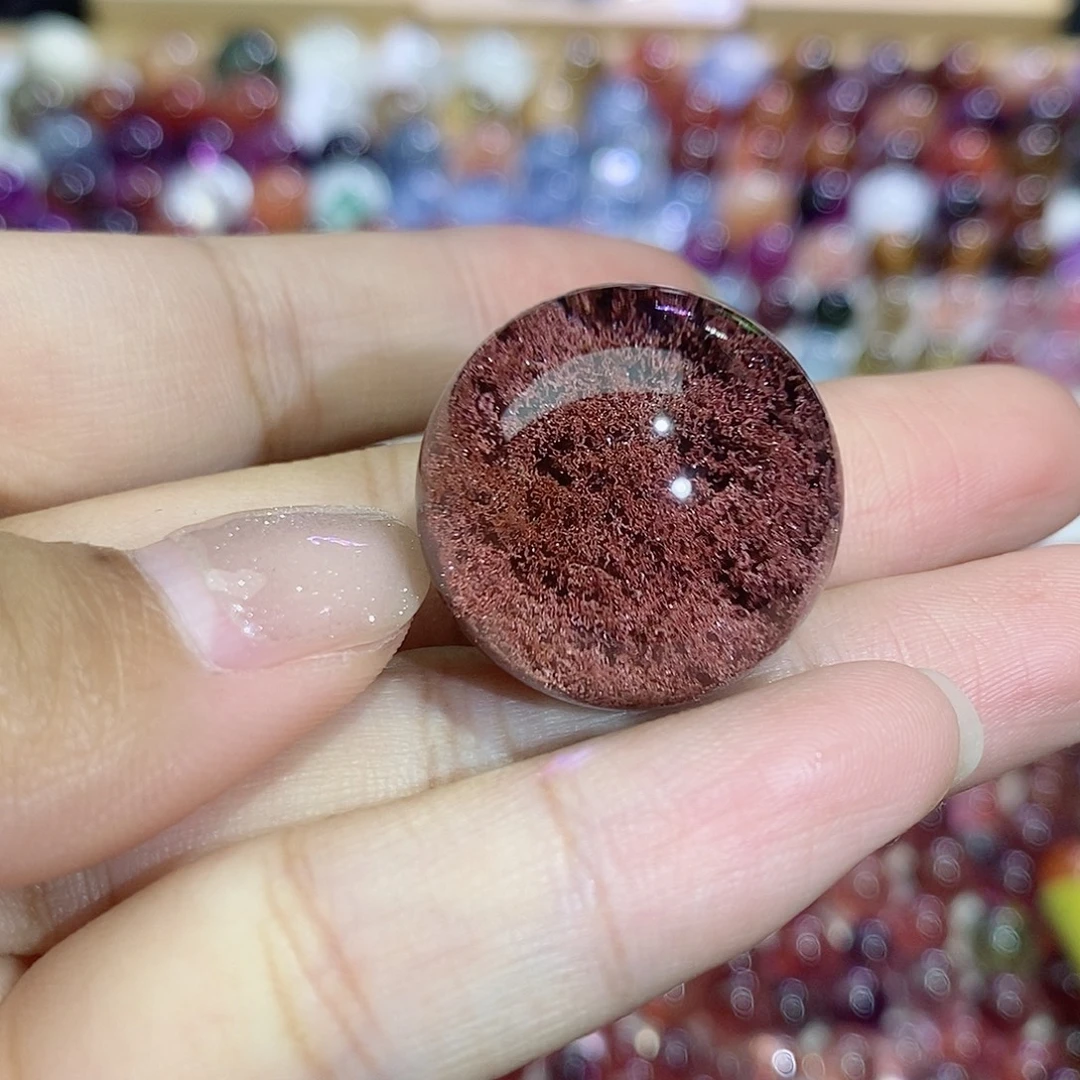 未镶嵌珠宝半成品水晶红幽灵23