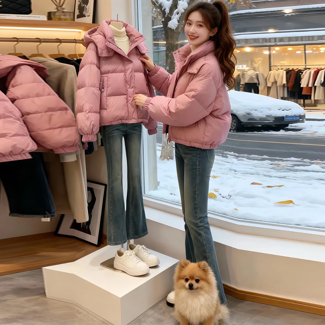 SHALLDOER【千金玛德琳】新年战袍气质棉服女冬季韩版潮流百搭外套