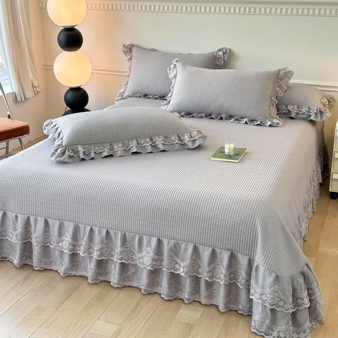 【华夫格凉席】夏季专用凉感冰丝软凉席三件套可机洗软凉席子空调席