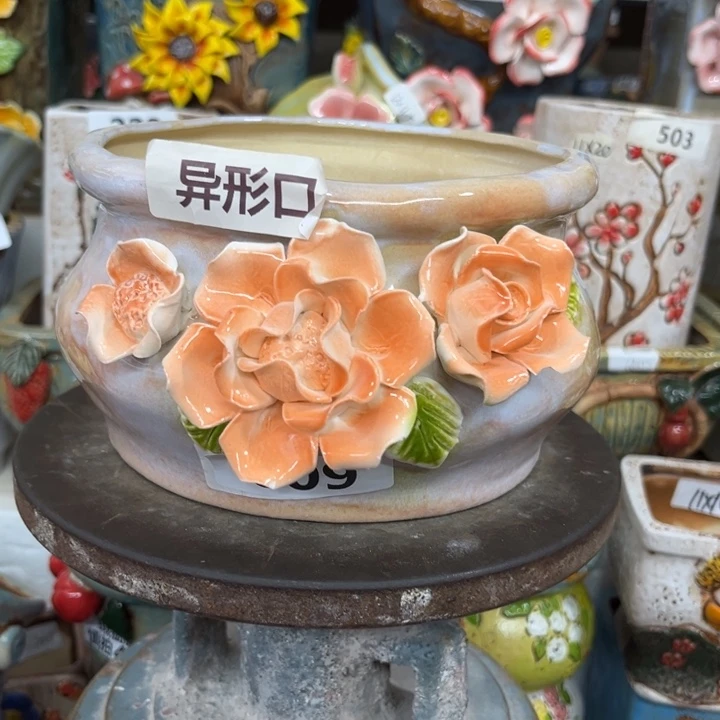 紫砂花盆粗陶材质多肉花盆点赞福利