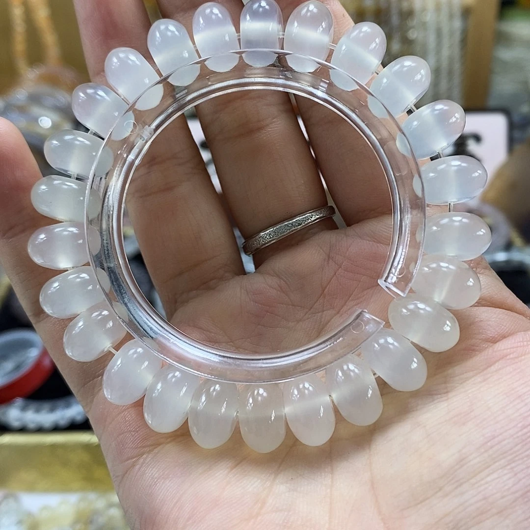 未镶嵌手串玛瑙/玉髓高冰算盘手串5