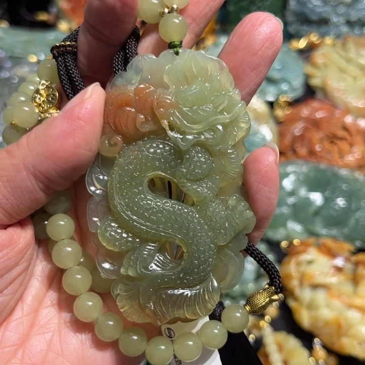 岫玉未镶嵌岫玉吊坠幸**美