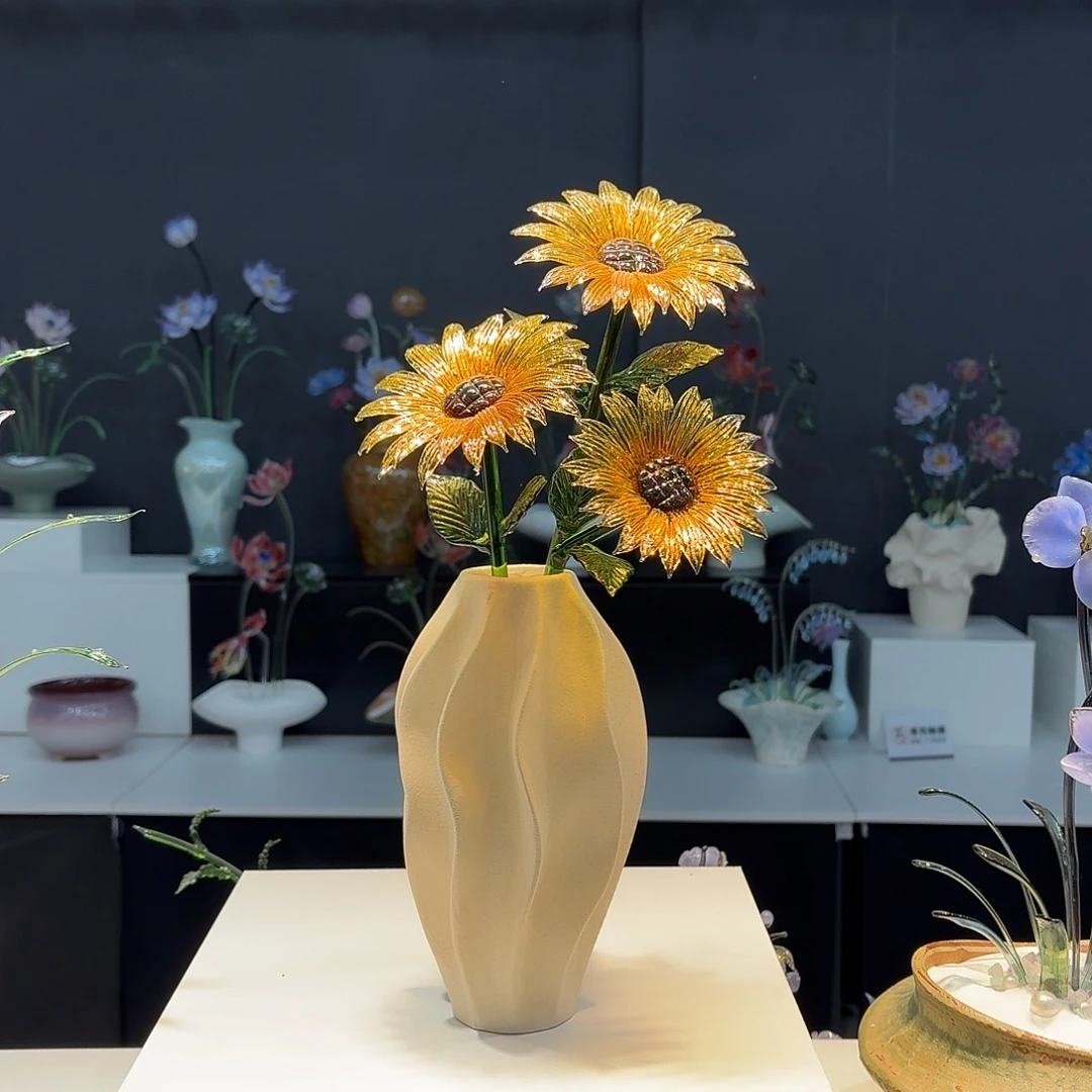 手工艺品琉璃向日葵07