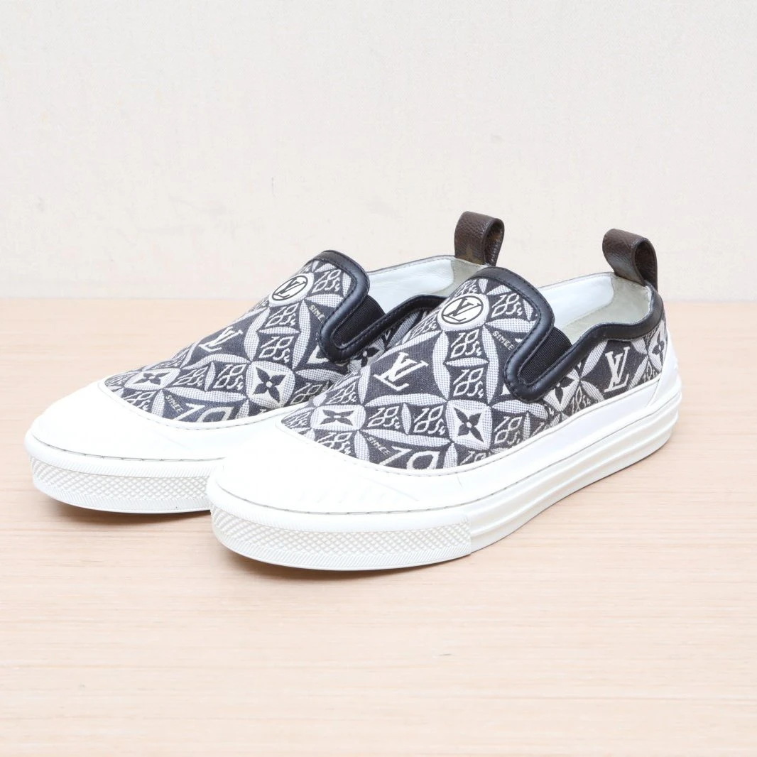 99新 LouisVuitton/路易威登 黑色 帆布 平底鞋 37 P205437697