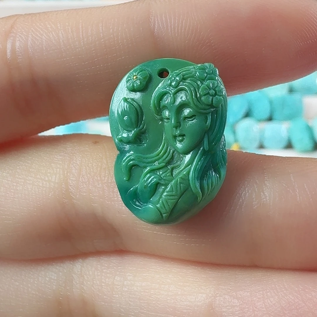 ***7绿松石未镶嵌吊坠(不含链)