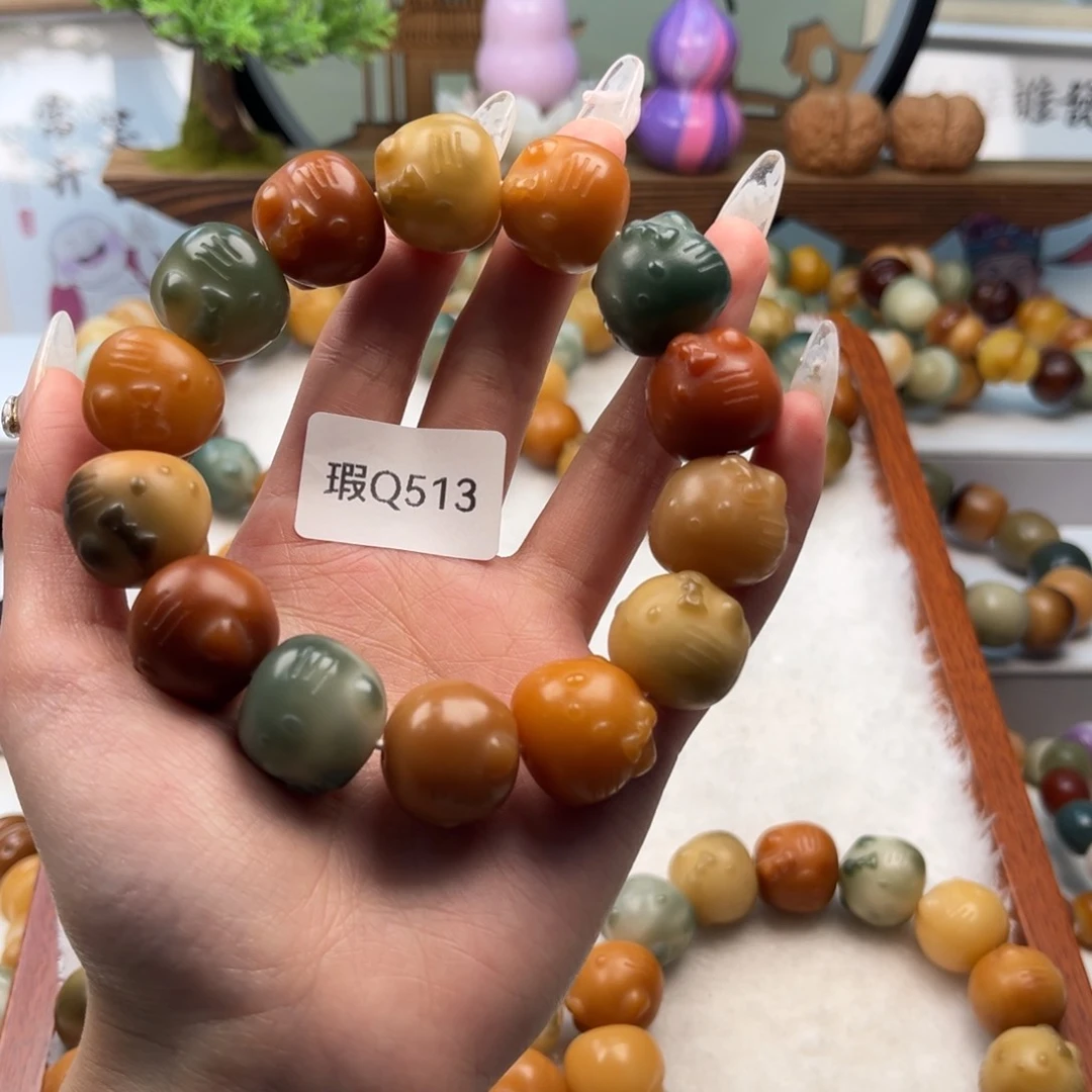 菩提根/象牙果手串逗*逗19mm瑕kt一串q513