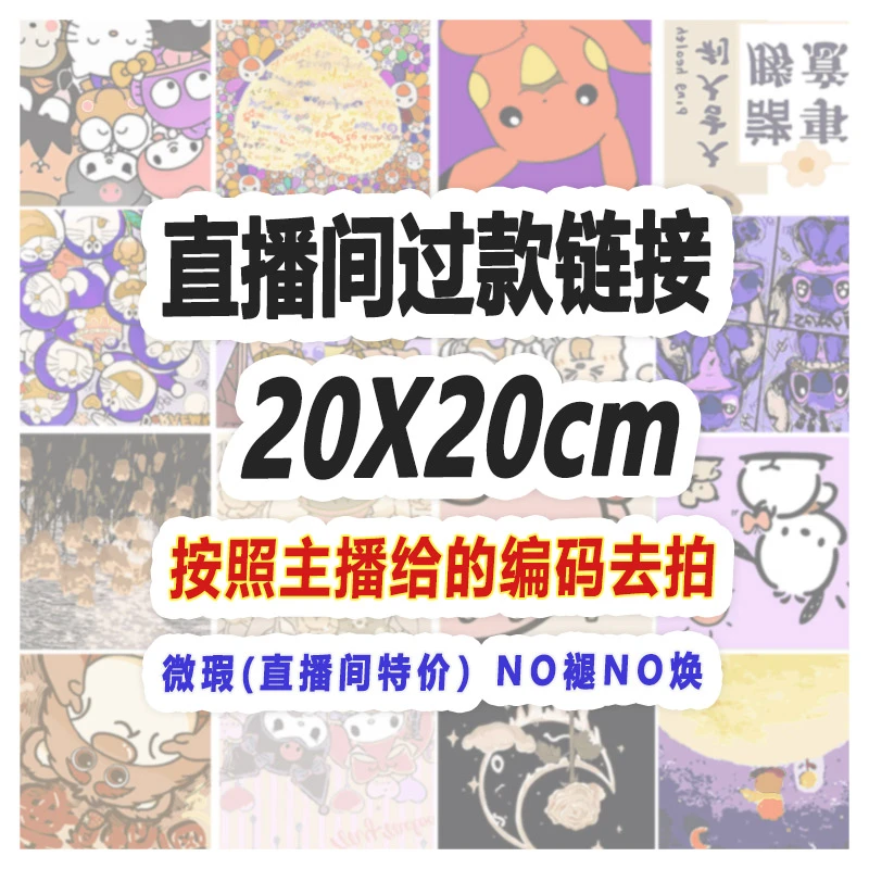 【S201号起】20*20CM数字油画直播过款 【无售后】