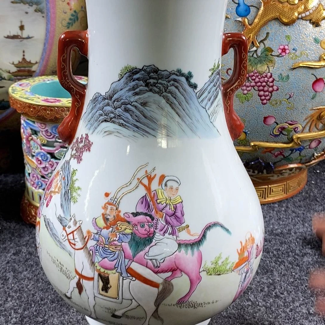 一***6摆件手工手绘陶瓷摆件工艺品