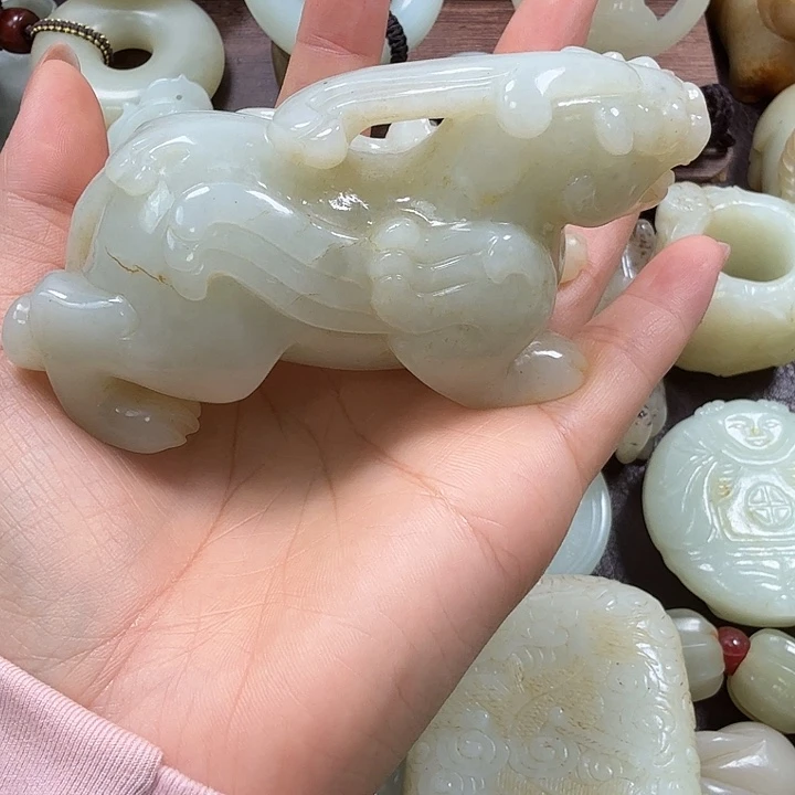 老***虎未镶嵌和田玉挂件