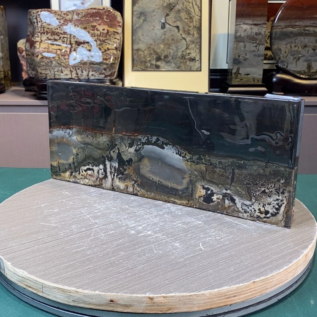 石材广西国画石草花石