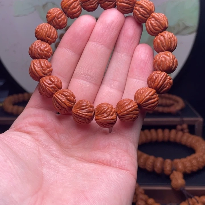 手串桃核14红魔爆肚手串