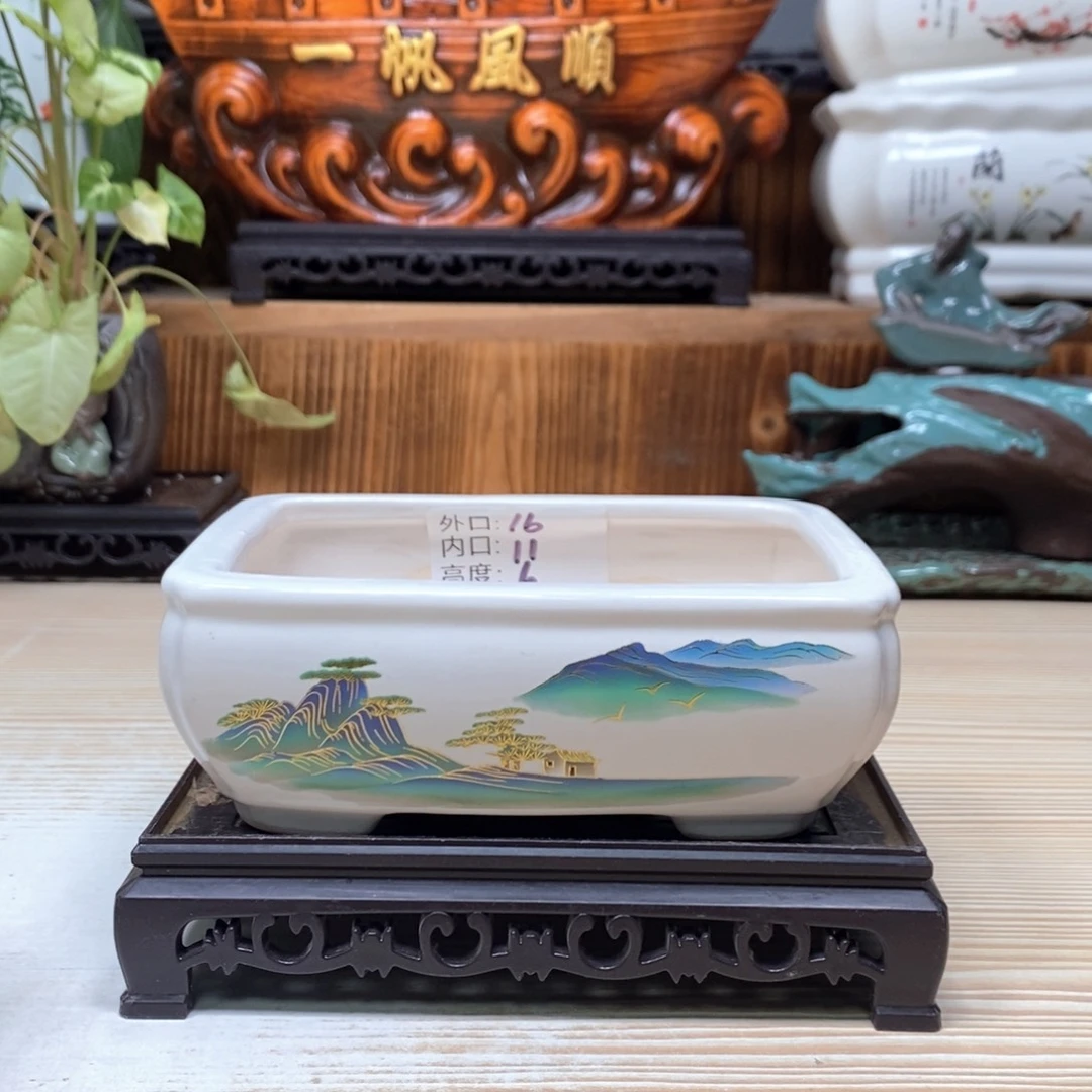 紫砂花盆陶瓷艺术花盆陶瓷，