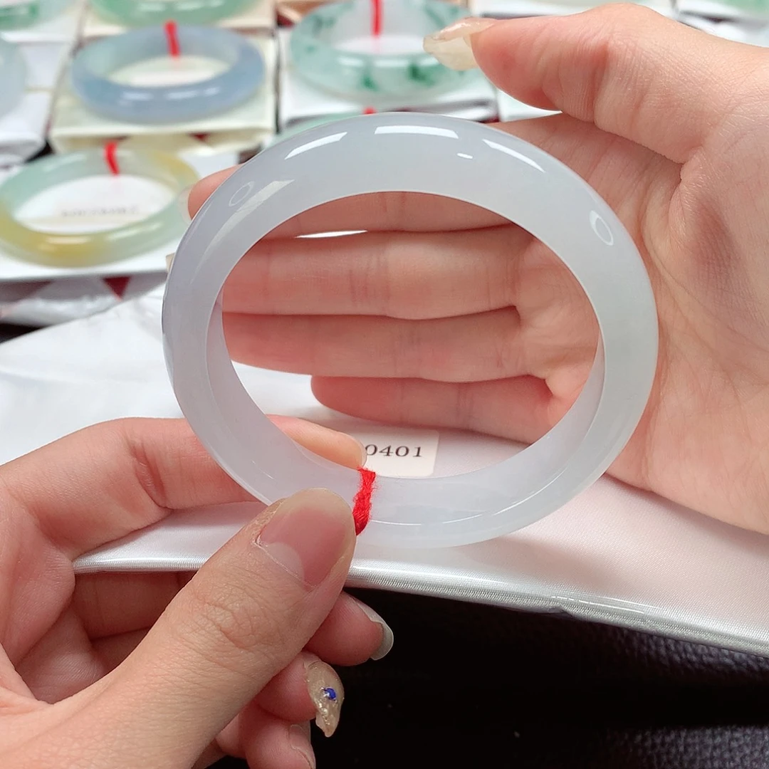 翡翠手镯未镶嵌天然a货翡翠58白月光