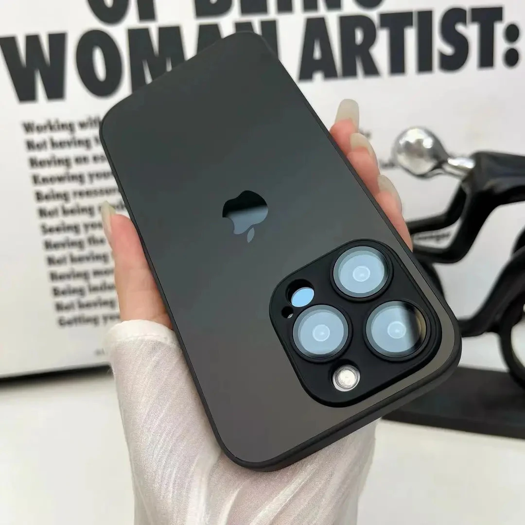 适用于苹果11-17promax自带镜头膜2025网红12代AG磨砂手机壳优品