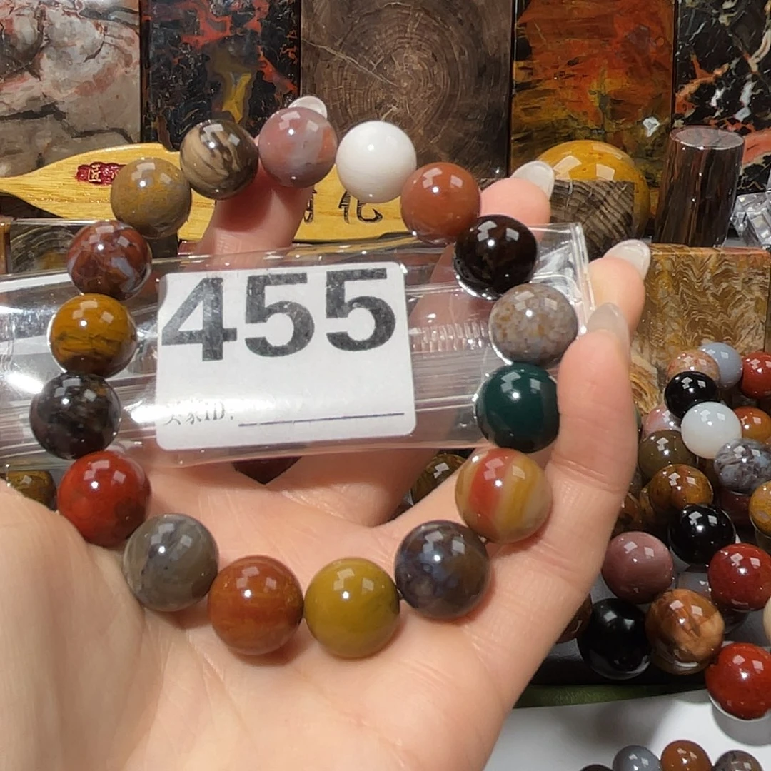 硅化玉未镶嵌天然北票硅化玉手钏13.3