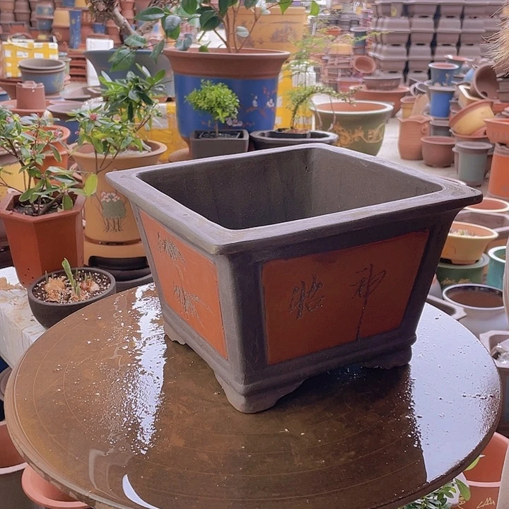 紫砂宜兴紫砂25红四方