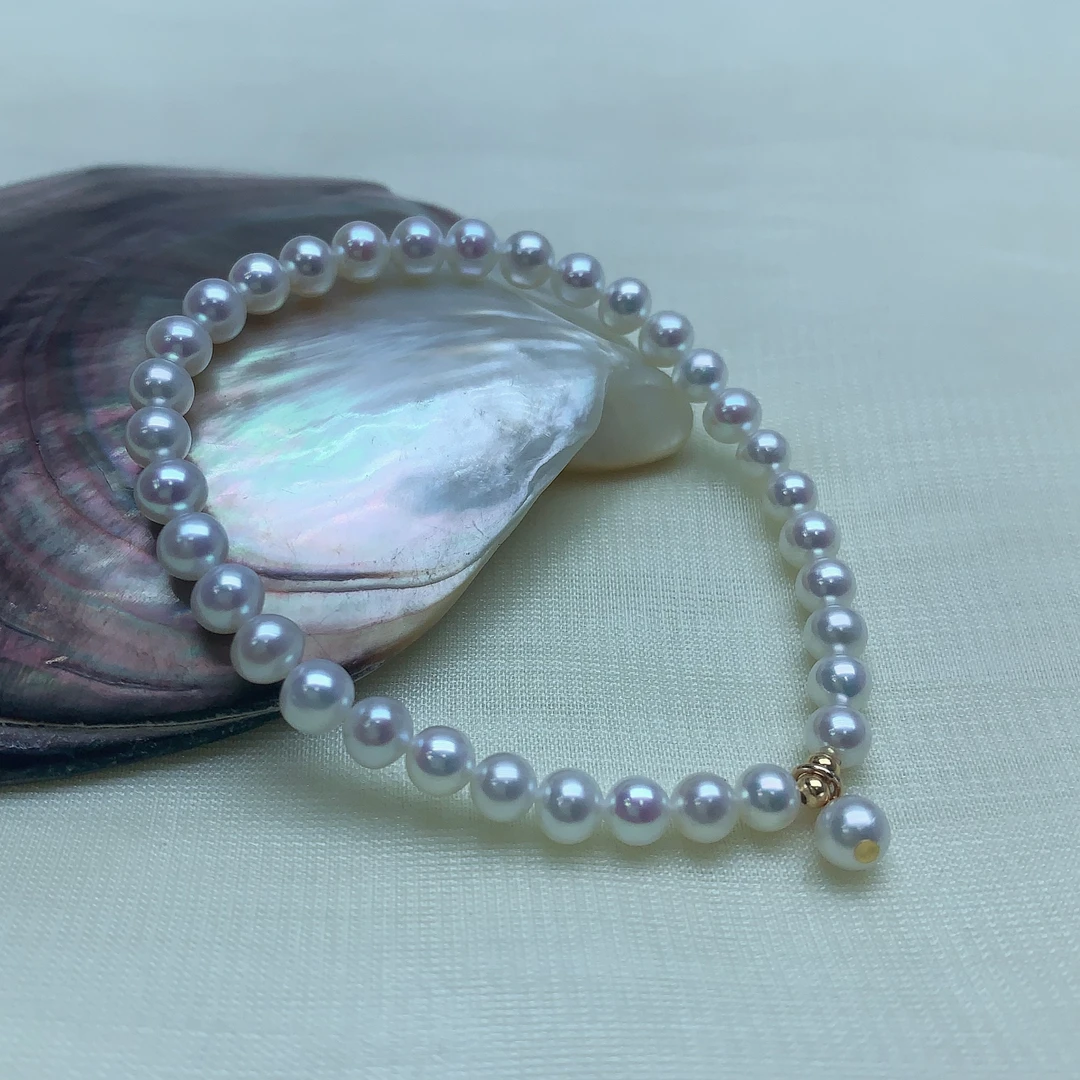 S925银淡水baby珠手链 5-6MM Y195