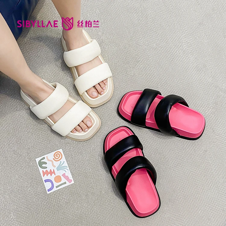 丝柏兰舒适沙滩百搭外穿厚底网红平底防滑休闲凉拖325272749