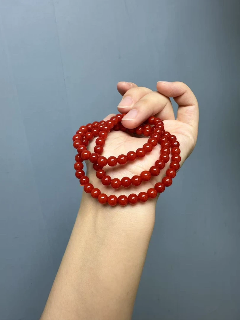 南红三圈手链项链