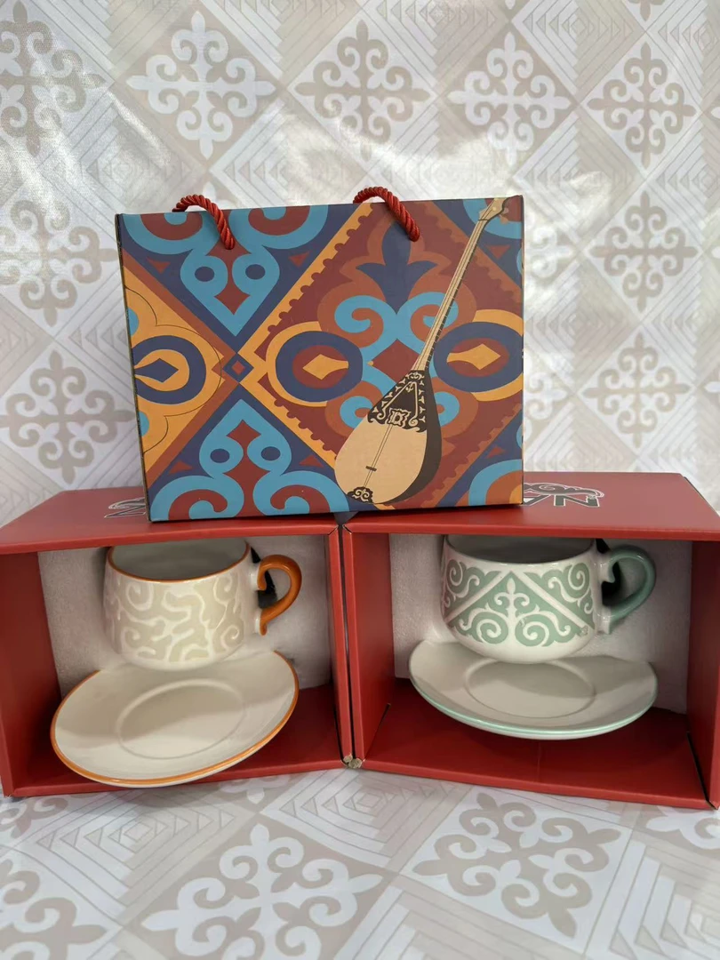 民族风陶瓷咖啡杯波西米亚创意奶茶酒店餐厅通用咖啡杯碟套装