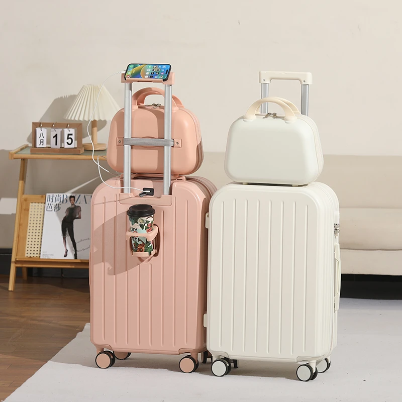 多功能小清新子母箱时尚轻便拉杆箱男女大容量旅行箱登机密码箱子