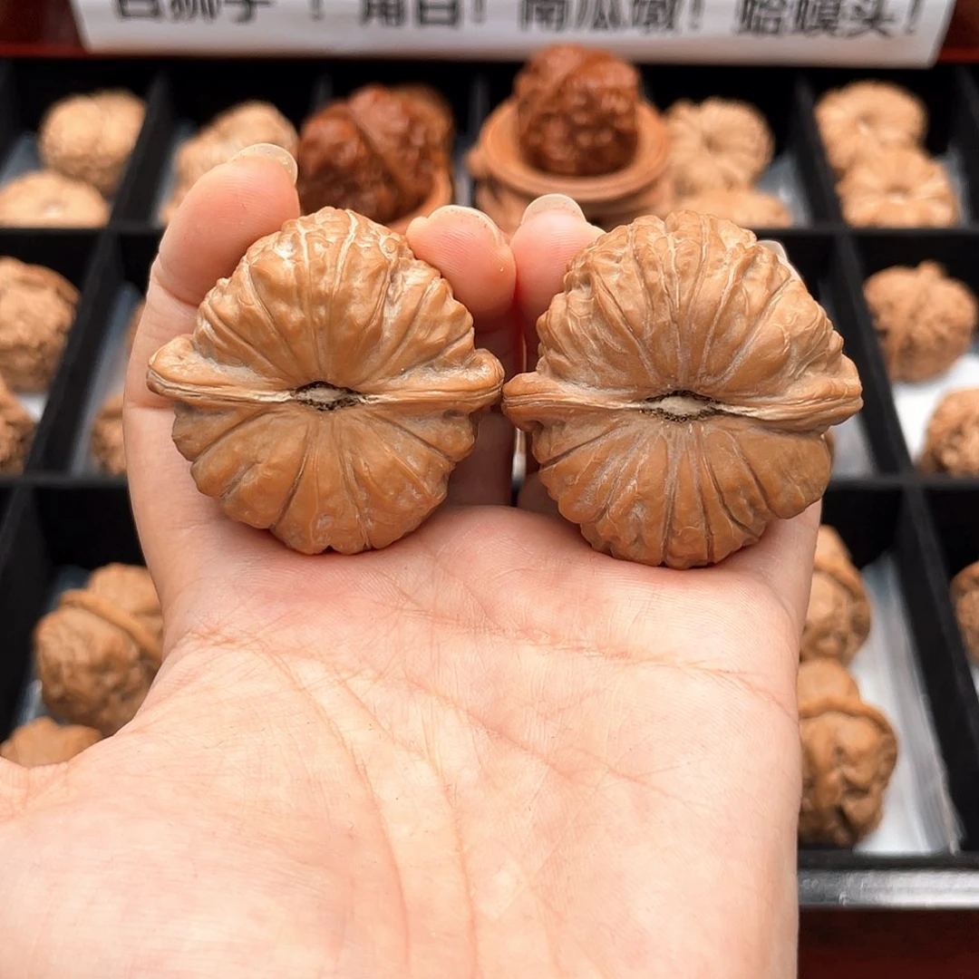 把件文玩核桃43超精正圆凹底➕近正肩48克4313