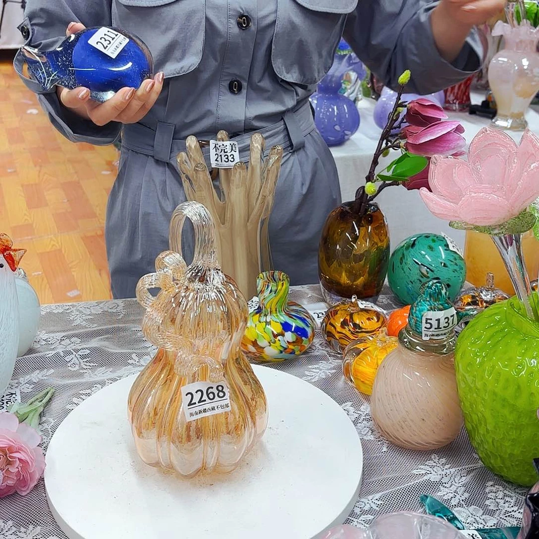 安妮琉璃花瓶摆件2268