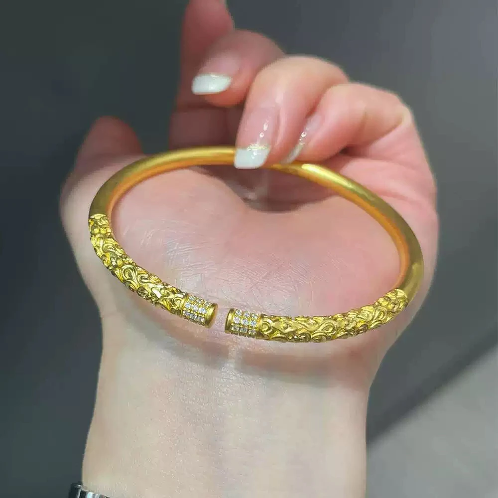 【清货专属链接】SZ1073 点钻金箍棒开口手镯