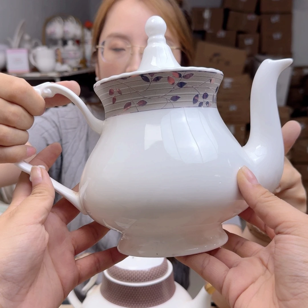 瓷茶壶外贸骨瓷外贸骨瓷微瑕