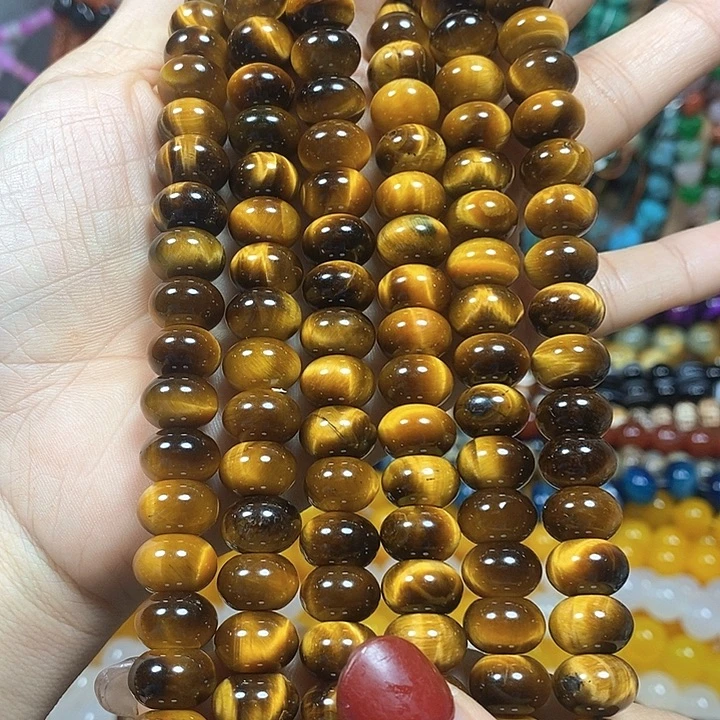 未镶嵌玛瑙/玉髓珠宝半成品A级黄虎眼卡11.5*8mm