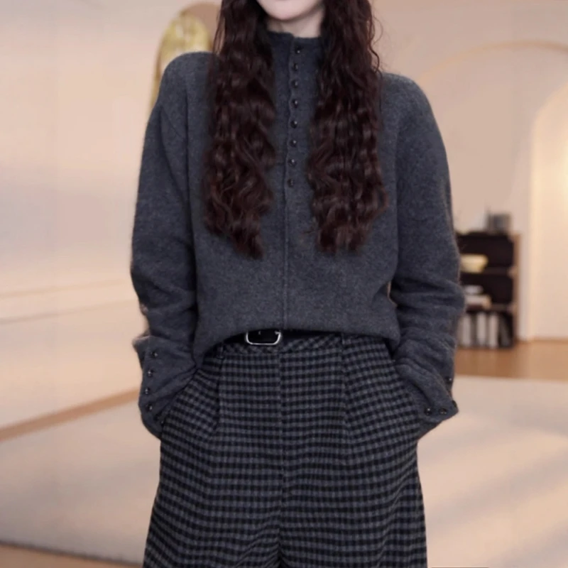 La Chapelle/拉夏贝尔秋冬款针织衫毛衣长袖秋冬季新款胖MM高领