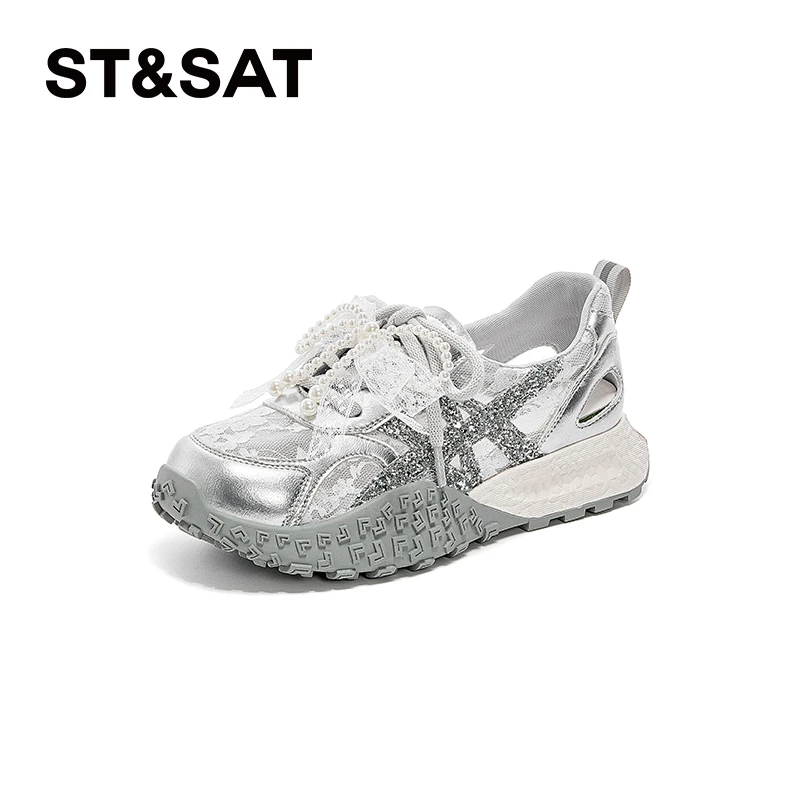 St&Sat/星期六透气薄款德训鞋夏季时尚休闲鞋女鞋时尚休闲鞋