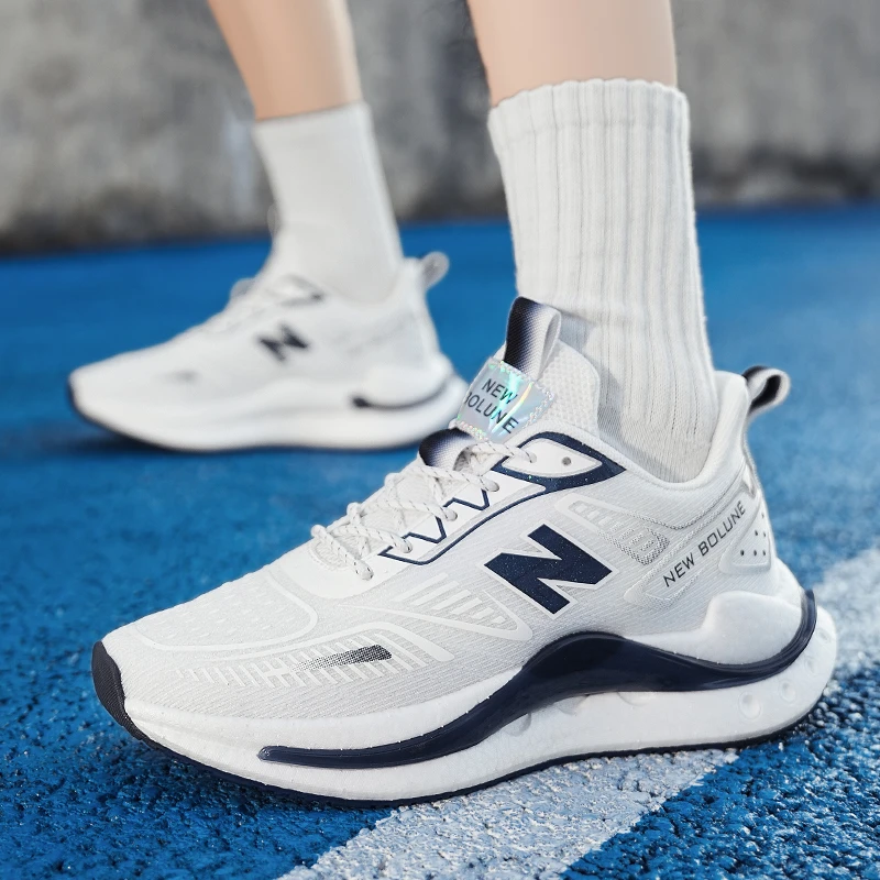 NEW BOLUNE/新百伦新款男鞋轻便透气运动鞋男软底情侣款跑步鞋男