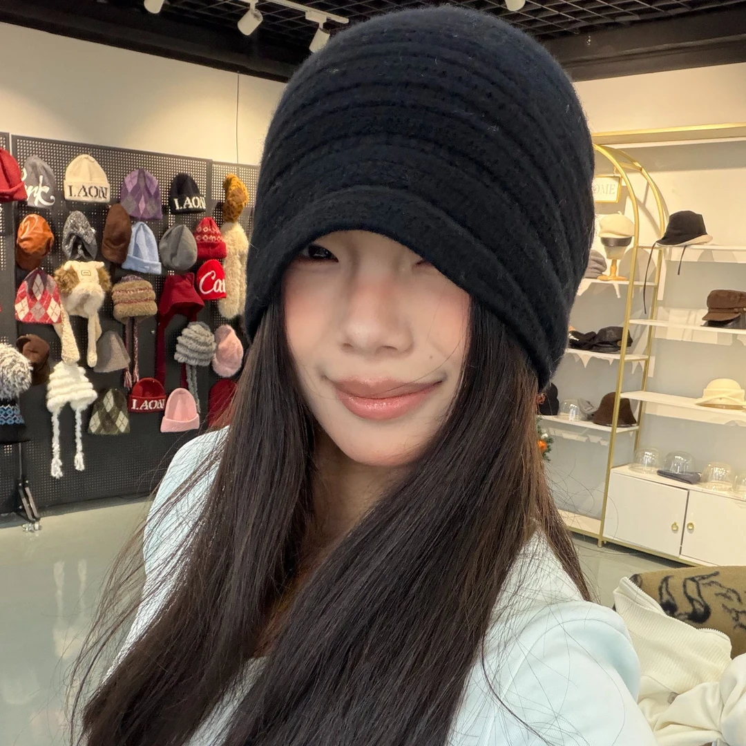 《G01--G100》秋冬季新款针织帽网红韩版时尚针织冷帽包头护耳帽