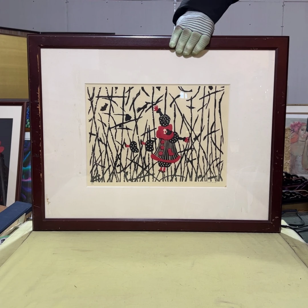 绘画柒*屏风框画茶空间设计