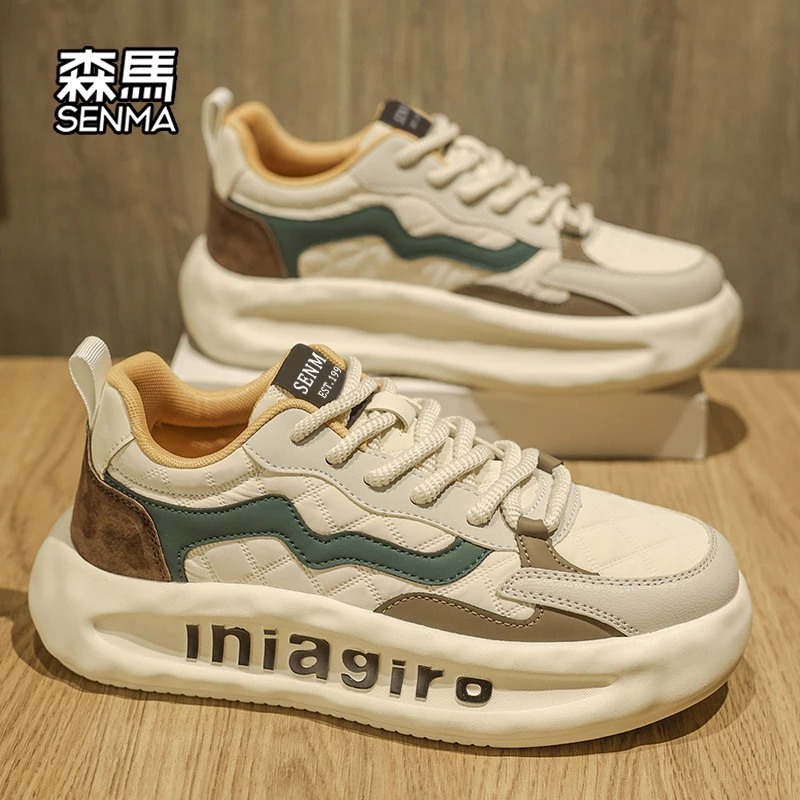 森马男鞋2025新款夏季厚底增高网红老爹潮鞋休闲学生百搭运动鞋男