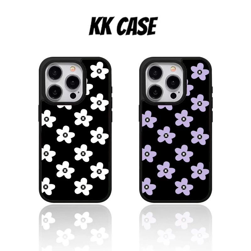 KK珍珠双花韩国进口磁吸二代菲林防摔手机壳适用苹果16PM15