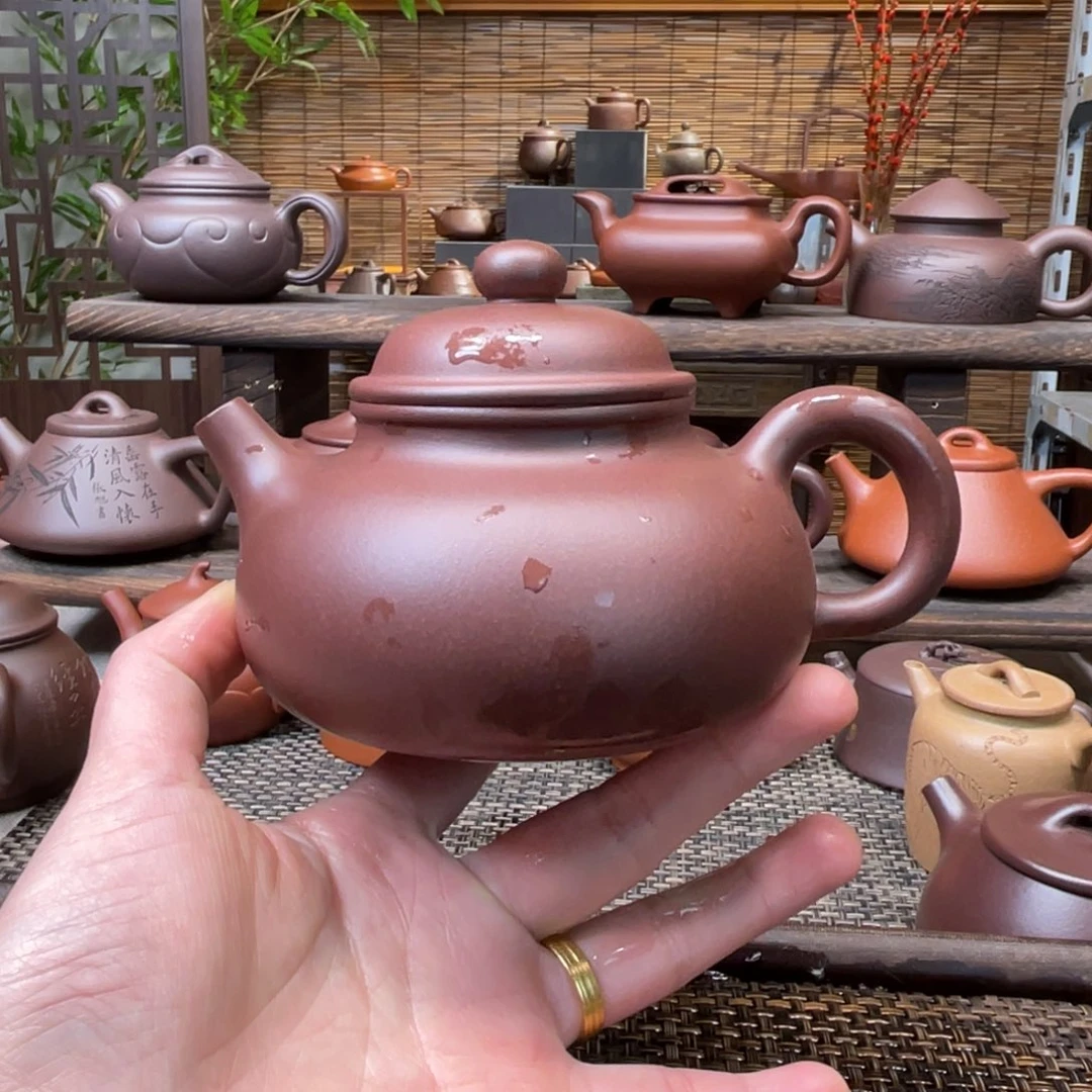 紫砂茶壶宜兴原矿紫砂手工制全300