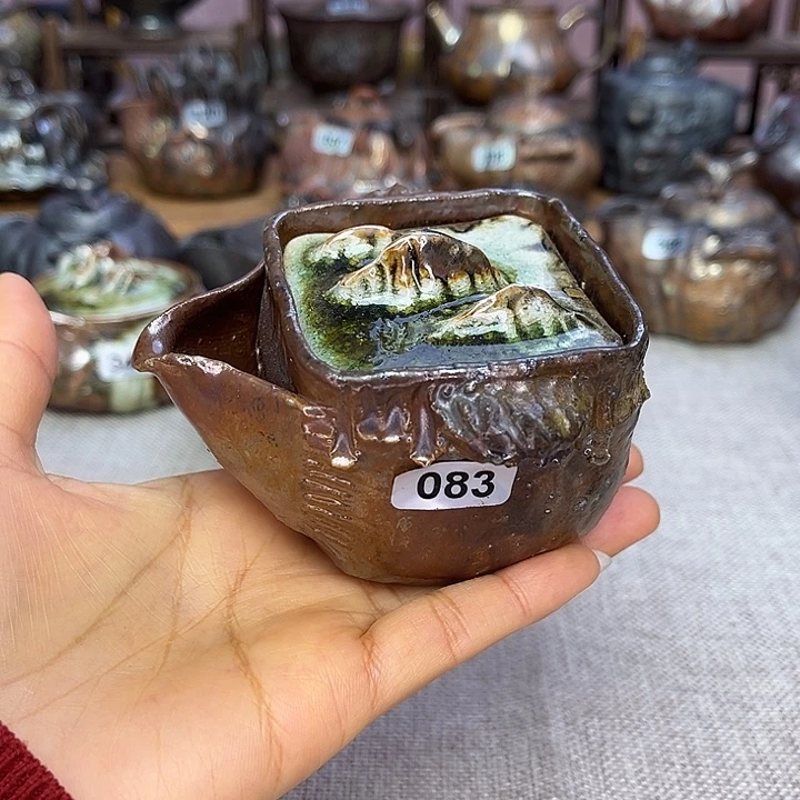 裸柴烧陶瓷手工茶器