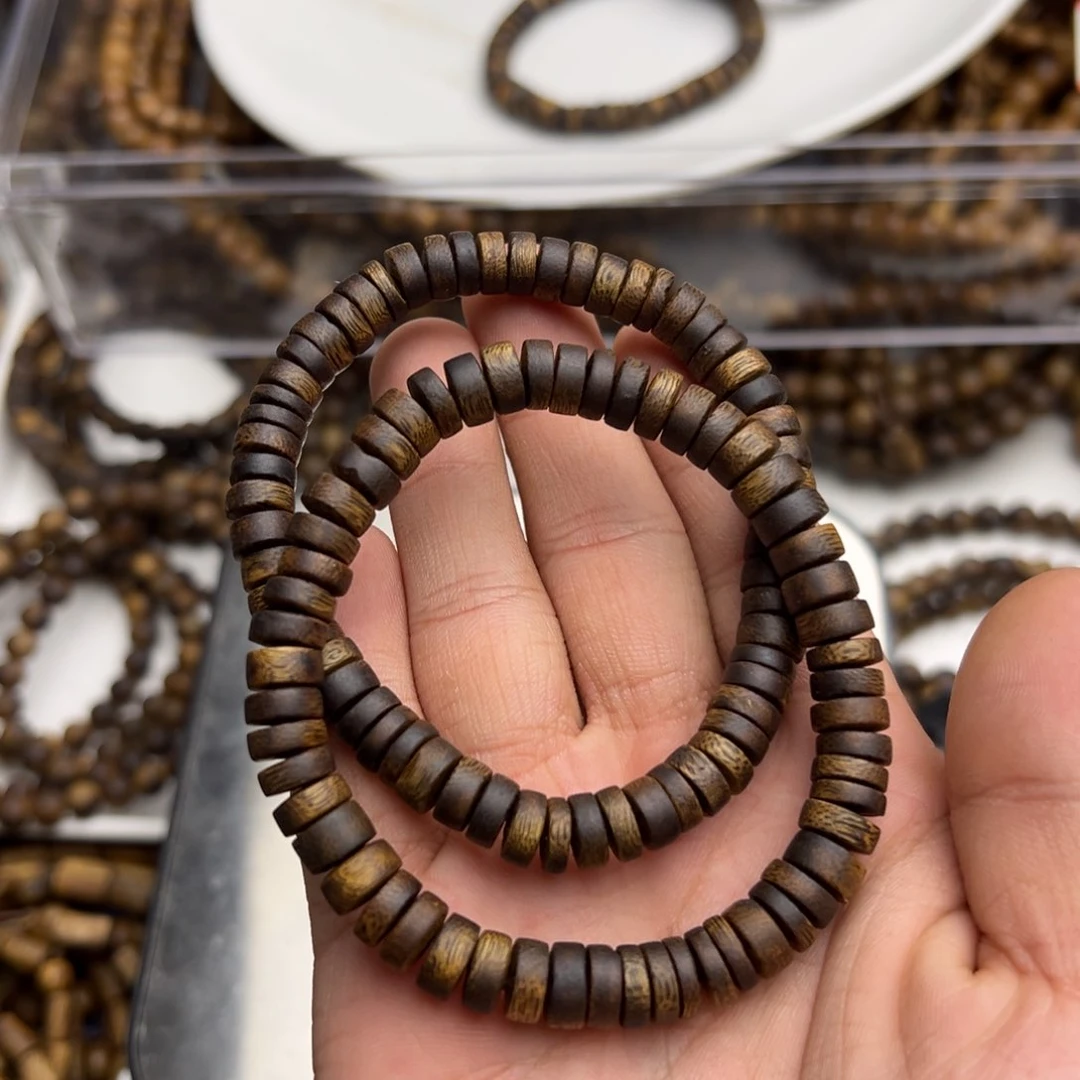 沉香碎屑沉香金沙叶九九沉0.8/5克➕算盘单圈 多样性发一