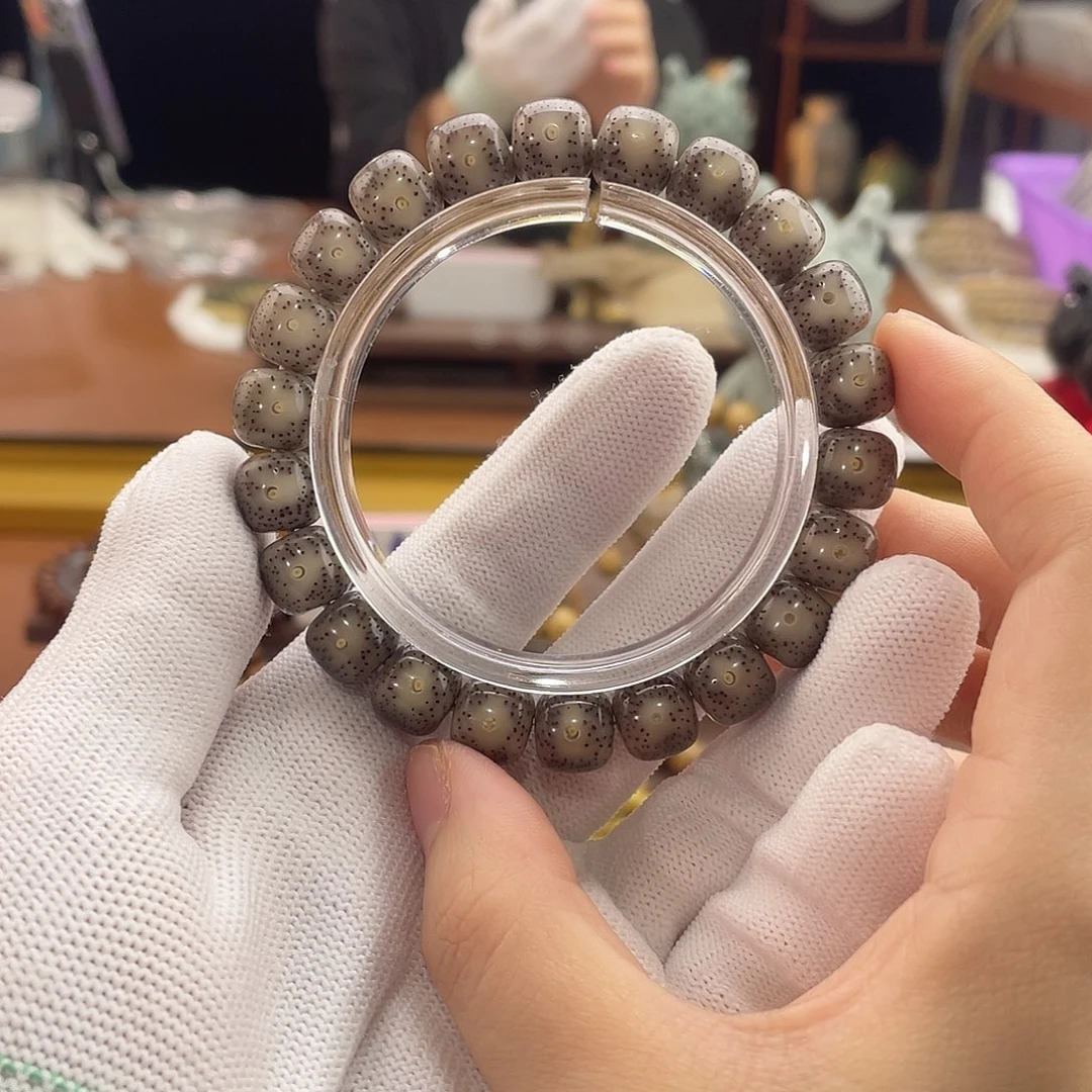 星月菩提手串南乔甄选 10.5灰冰