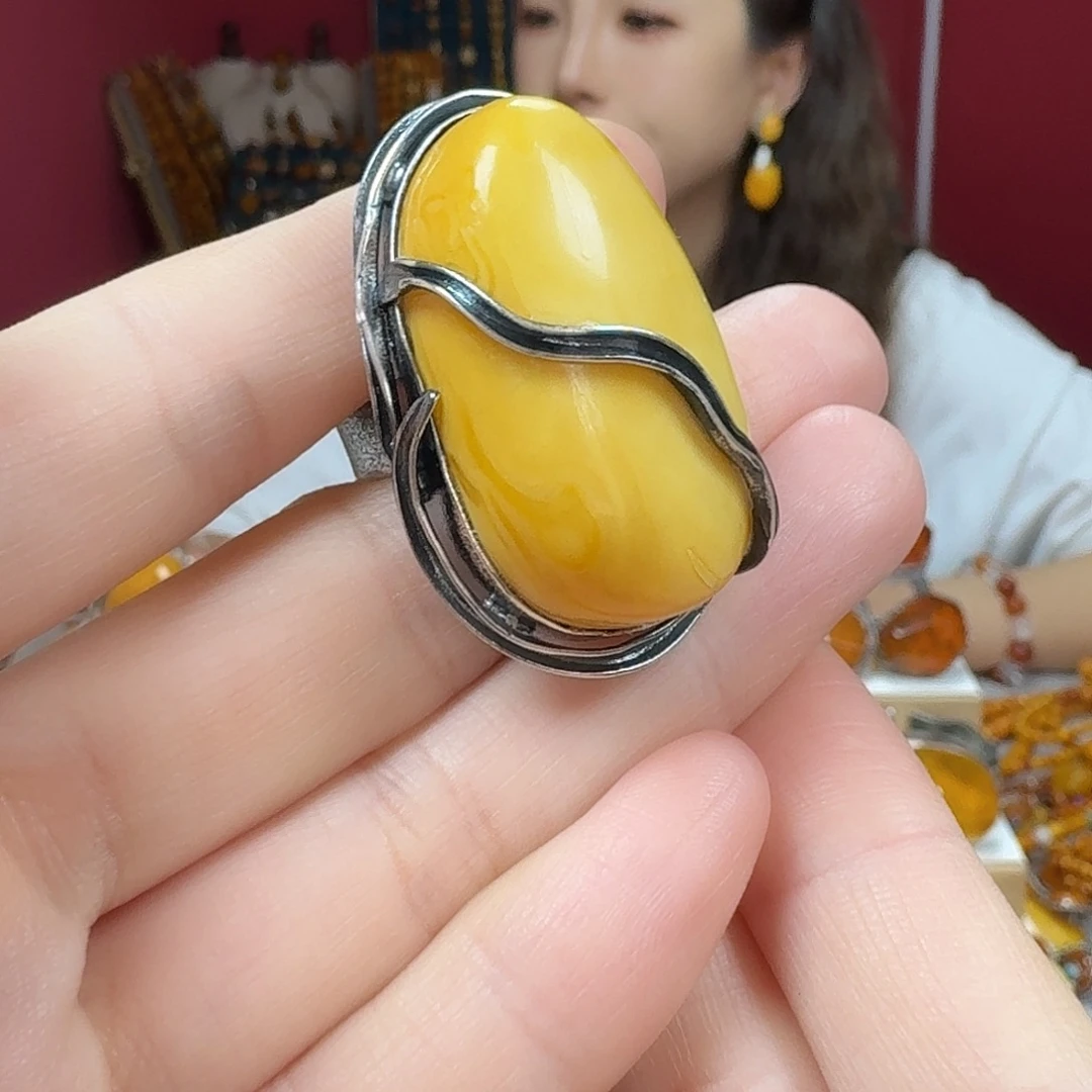 蜜蜡未镶嵌手链戒指