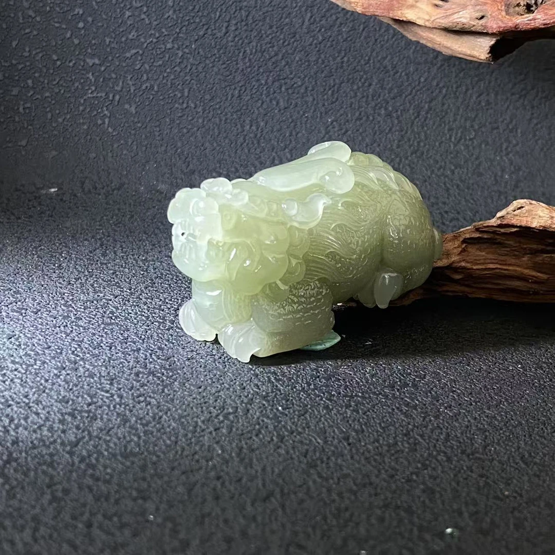 A823 和田玉手把件  9B6399074