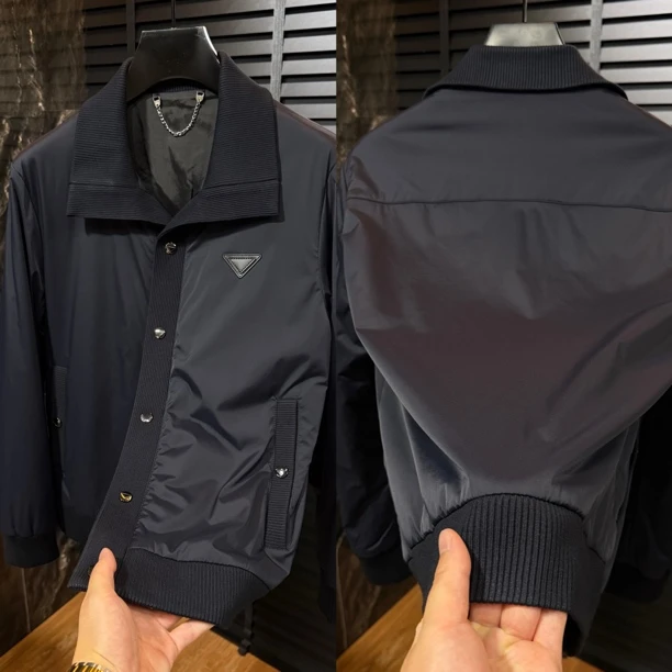 6067男士翻领单排扣加厚夹克青春潮流时尚穿搭百搭款