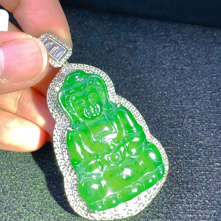 翡翠银S925镶嵌颈饰