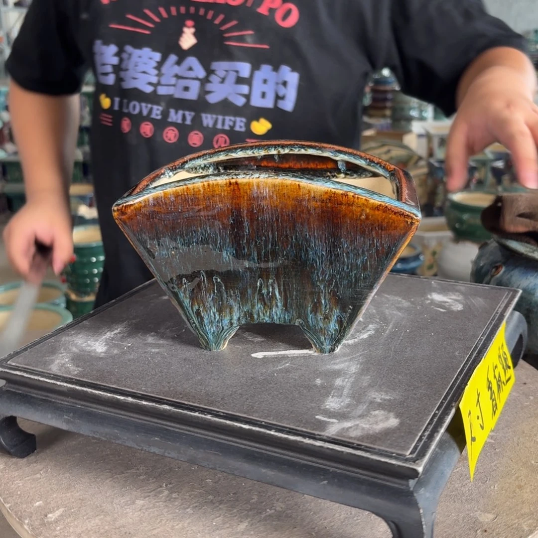 。一风堂石湾花盆 内17*10*10