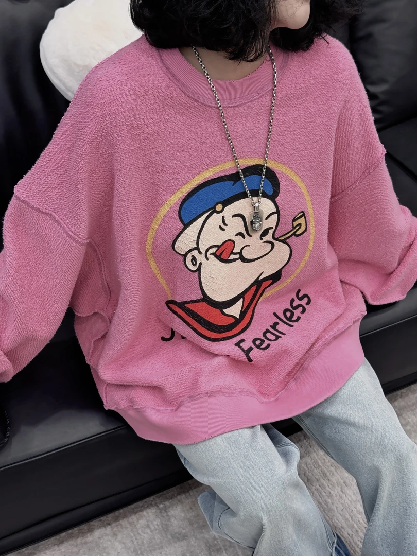 JVM秋冬卡通减龄休闲宽松大力水手套头长袖卫衣23232