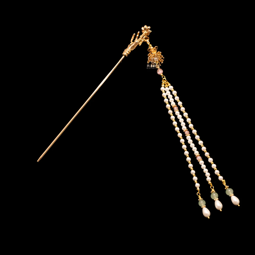 原创手工【朝暮】马面裙新中式发钗发簪中国风汉服古风新年簪子